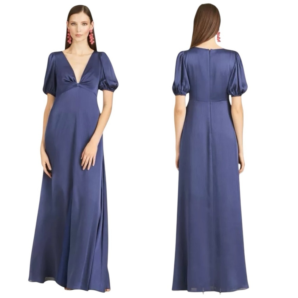 Sachin & Babi Alli Gown Deep Cobalt Size 4  S221B07-409 NWT
